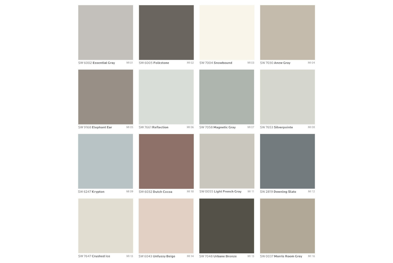 Gama cromática minimalismo
